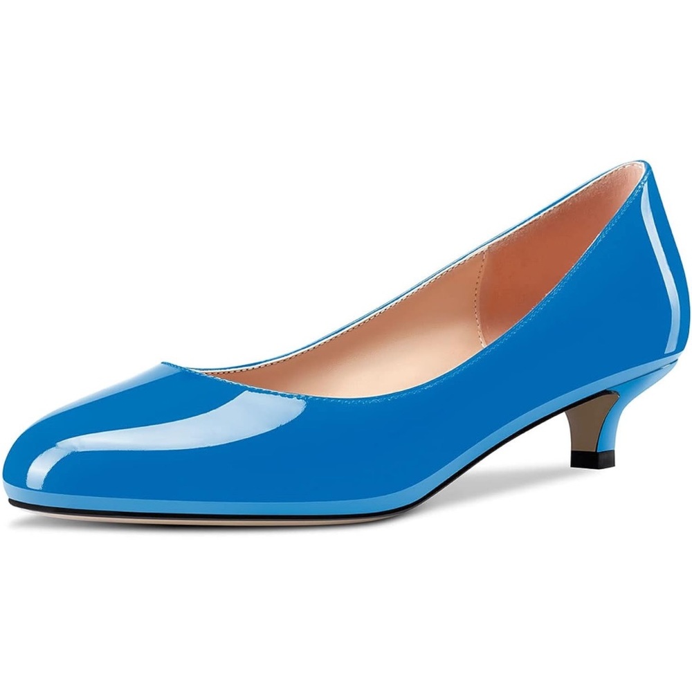 Round Toe Pumps with low Kitten Heel (1.5 Inch)